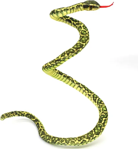 Miniatura 4 de Muñecas de serpiente suaves de 3.6 pies de largo, lindos animales de peluche, bromas de peluche, juguetes para niños, regalos para niños, Verde