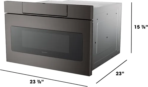 Miniatura 18 de SHARP SMD2470AH Horno de microondas con cajón, 24 pulgadas, 1.2 pies cúbicos, 950 vatios, panel de control oculto con pantalla LCD digital, acero