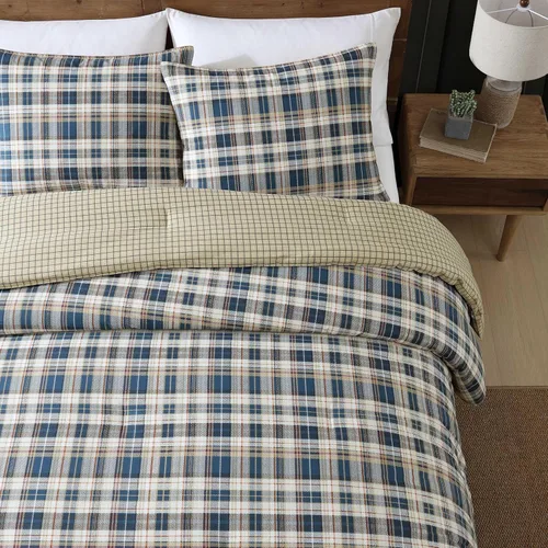 Miniatura 5 de Eddie Bauer - Juego de edredón tamaño Queen, ropa de cama reversible de algodón con fundas a juego, decoración del hogar para todas las estaciones