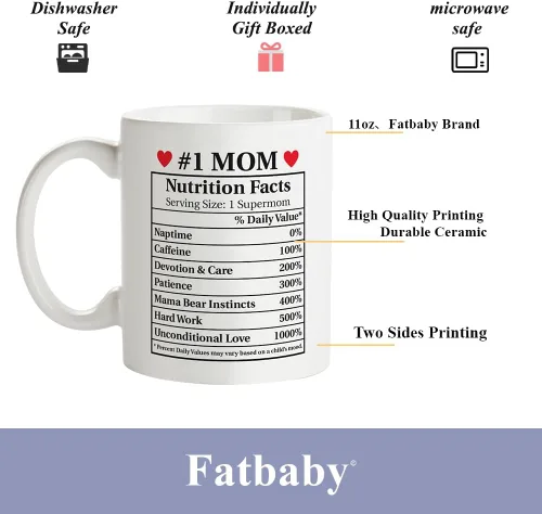 Miniatura 4 de Fatbaby Tazas de café para papá y mamá, regalos del día del padre para mamá y papá, regalo de San Valentín, Navidad, baby shower, para nuevos
