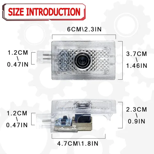 Miniatura 4 de Logotipo LED para Puerta de Coche que Nunca se Desvanece Compatible con 300 300C 300S 2005-2025 Proyector Luz de Sombra Fantasma, para Accesorios