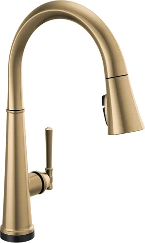 Miniatura 11 de Grifo de cocina Delta Faucet Emmeline de níquel cepillado, grifos de cocina con rociador desplegable, grifo de fregadero de cocina, cabezal