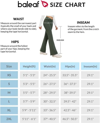 Miniatura 7 de BALEAF Pantalones con forro polar para mujer, resistentes al agua, cruzados, acampanados, corte de bota, senderismo, invierno, al aire libre