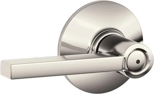 Miniatura 55 de Schlage F10 LAT 626 CEN Latitude - Manilla de puerta con moldura Century, cerradura de paso para pasillo y armario, cromo satinado