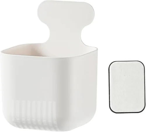Estante magnético para almacenamiento de vasos para refrigerador, organizador magnético para bolígrafos, soporte para lavandería, tablero, Blanco