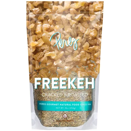 Freekeh - Trigo agrietado (16 onzas) - Trigo verde tostado integral - Farik saludable de supergrano antiguo - rico en proteínas y fibras -