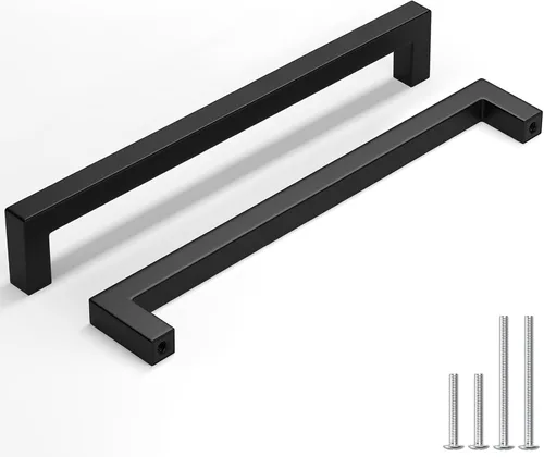 Miniatura 10 de homdiy Paquete de 1 tirador de gabinete negro mate de 3 pulgadas, manijas de cajón de acero inoxidable, manijas de cajón de acero inoxidable