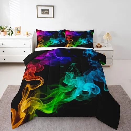 Miniatura 9 de Erosebridal Juego de edredón de zorro para niños, edredón de plumón de oso bosque, ciervo, para dormitorio de niños y niñas, juego de ropa de cama