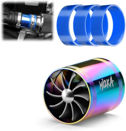Miniatura 12 de Mi2KA Turbina de admisión de aire de combustible, ahorro de gas, sistema de aceleración turbonador de un solo ventilador Turbo 2.5 "-3.0