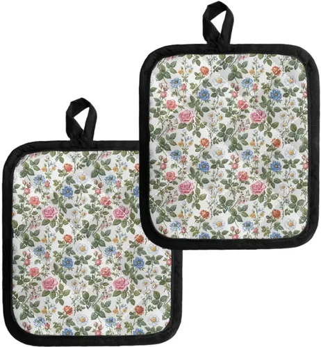 Miniatura 30 de UNICEU Porta ollas de mariposa con diseño de gallo, 2 paquetes para cocina, hornear, parrilla, cocinar, resistentes al calor, almohadillas calientes