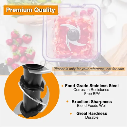 Miniatura 4 de Cuchilla de Repuesto de 6 Hojas para Licuadora Compatible con Jarra Ninja de 72 oz, Repuesto de 6 Cuchillas Apiladas para la Licuadora Profesional