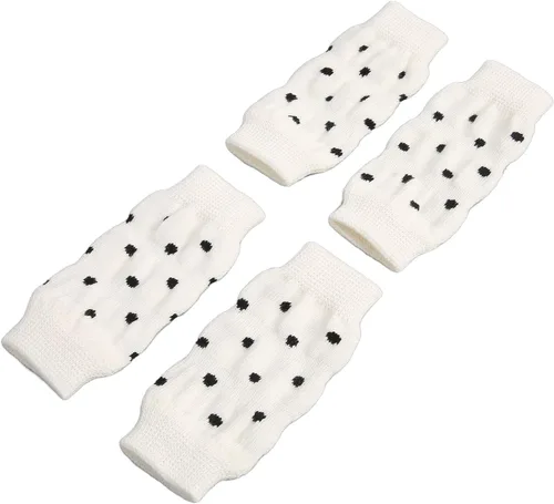 Miniatura 7 de Dog Elbow Protector, 4PCS Pet Leg Sleeves Knitted Leg Support Wraps with Polka Dot Design for Small Medium Dogs (S)