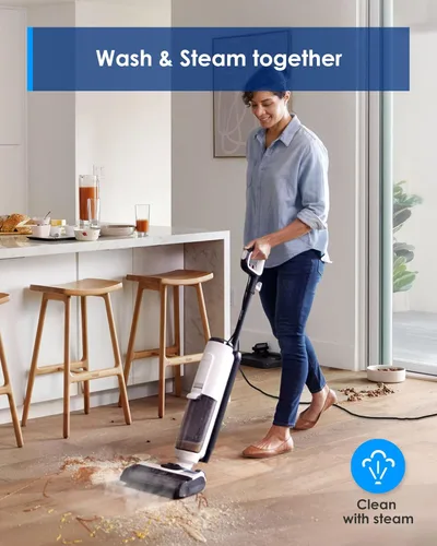 Miniatura 8 de Tineco Floor ONE S7 Aspiradora y trapeador a vapor inalámbrico todo en uno para limpieza húmeda y seca, lavadora de pisos para limpieza