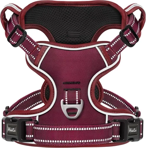 Miniatura 25 de Arnés para perro HEELE para perros grandes sin tirones Chaleco arnés para perro grande con mango acolchado suave reflectante para entrenamiento al