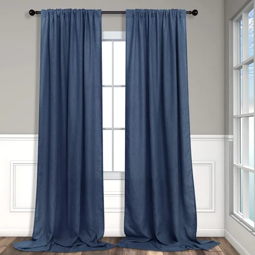 Miniatura 286 de Cortinas de lino gris claro, 2 paneles, presillas traseras, bolsillo para cortinero, semitraslúcidas, ahorran energía, estilo rústico, arpillera