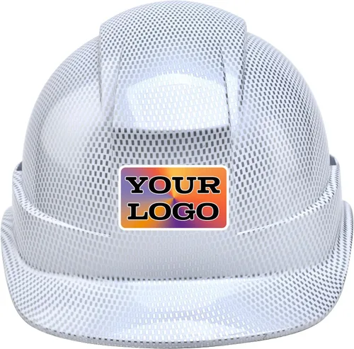 Miniatura 29 de Casco de trabajo de construcción personalizado Casco de seguridad con suspensión de trinquete de 6 puntos con ventilación negro (C-BLACK)