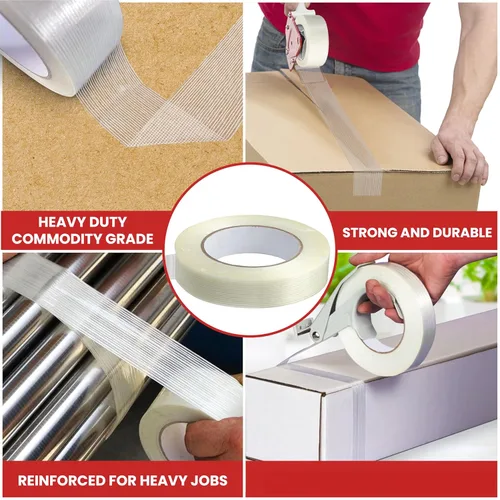 Miniatura 4 de GGR Supplies FIL-795 Cinta de fleje de filamento reforzada con fibra de vidrio mono/uni-direccional súper resistente de grado comercial de servicio