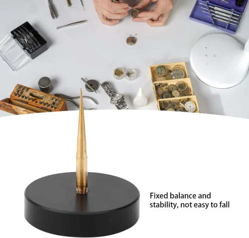 Miniatura 3 de plplaaoo Herramienta de relojeros de tacón, soporte de equilibrio de reloj de metal, soporte de equilibrio de reloj, soporte de puente