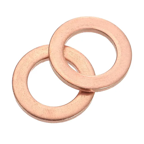 Miniatura 19 de uxcell Arandela Plana M6, 50 Piezas Arandelas de Anillo Plano de Cobre de 12mm de Diámetro Exterior Junta de Sellado de Metal para Tornillos, Pernos