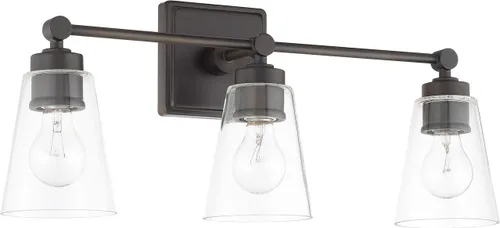 Miniatura 29 de Capital Lighting 621111PN-426 - Lámpara de pared de cristal transparente de mediados de siglo, 1 luz de 100 vatios, 10 pulgadas de alto x 6 pulgadas