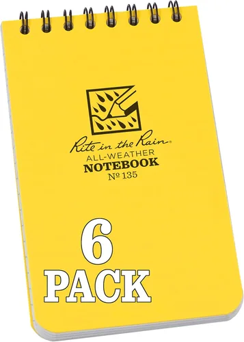 Miniatura 14 de Rite in the Rain - Cuaderno con espiral superior resistente a la intemperie, 3 x 5 pulgadas, cubierta a cuadros color marrón y canela