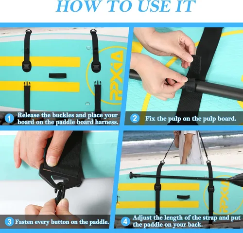 Miniatura 3 de Paddle Board Carry Strap, SUP Kayak Shoulder Straps Paddle Board Accessories for Women and Men Negro