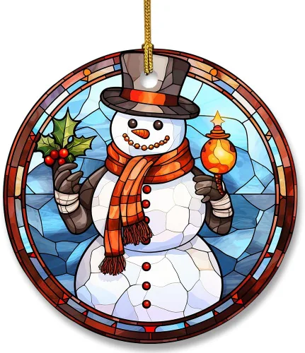 Miniatura 7 de Adorno de cerámica divertido - Papá Noel travieso y ciervo "Deseo que no te traiga nada más que una feliz Navidad" - Adornos para el hogar, adorno