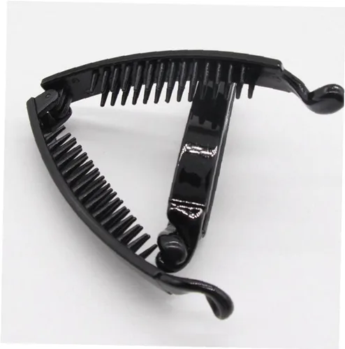 Miniatura 6 de 2 horquillas de plátano para mujer, pinzas de plástico para el cabello de plástico con ondas negras, accesorios para el cabello para dama