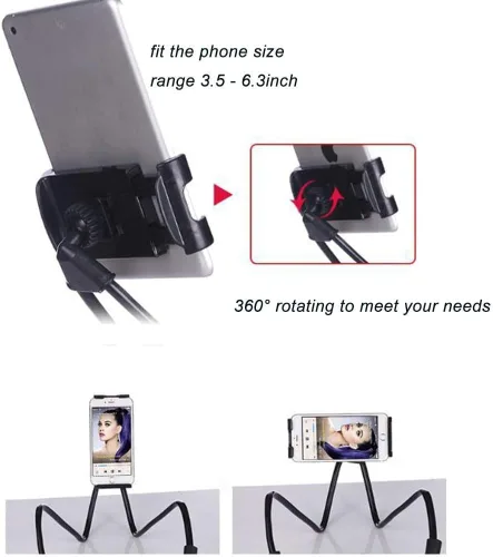 Miniatura 3 de Soporte para teléfono celular perezoso colgante en el cuello, soporte giratorio para el cuello Hsxxf 360, soporte de montaje flexible