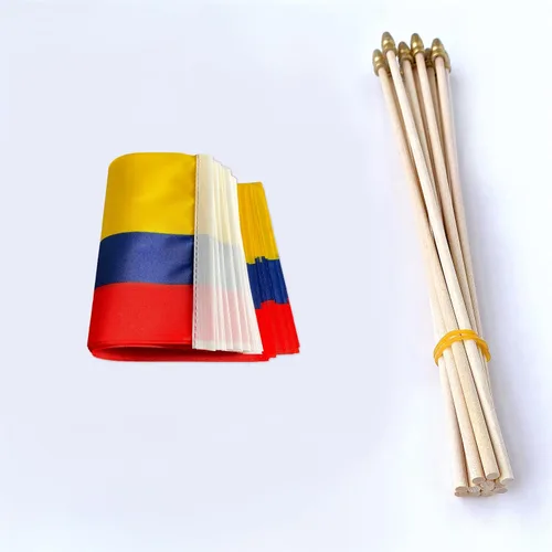 Miniatura 3 de TSMD Mini banderas colombianas de mano, 5 x 8 pulgadas, paquete de 12