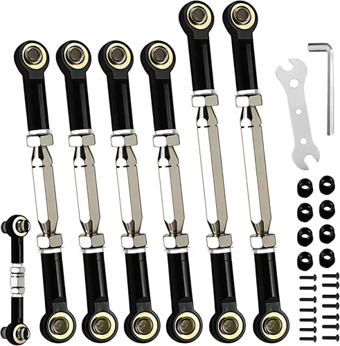 (Actualización 2025) 3.071-4.252 in Tensores de acero inoxidable/Enlace Camber para 1/10 Traxxas Slash 4X4 VXL/Rustler 4X4/Stampede 4X4 VXL/Hoss 4X4