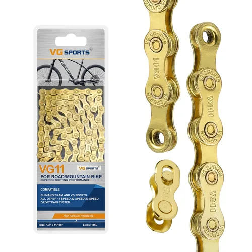 Miniatura 24 de VG SPORTS Cadenas de bicicleta de 6/7/8/9/10/11 velocidades, cadenas de bicicleta ligeras semihuecas/huecas para bicicleta de carretera/MTB/BMX