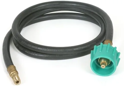 Miniatura 9 de Conector de manguera de propano con cable de espiral de 36 pulgadas de Camco, conecta cilindro de propano a un regulador de propano para caravana