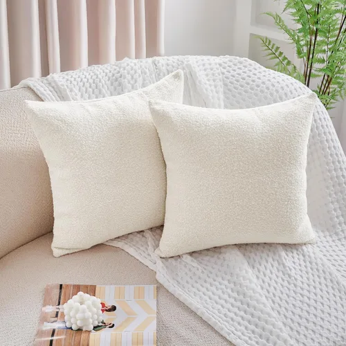 Miniatura 7 de Deconovo - Juego de 2 fundas de cojín de pana modernas, elegantes y suaves, aptas para lavadora, decoración del hogar para sala de estar, sofá