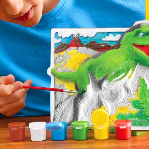 Miniatura 3 de Made By Me Horizon Group USA - Arte de pared 3D, para colgar en la pared, resina, T-Rex, dinosaurio, pintura acrílica