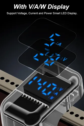 Miniatura 2 de Jadebones Paquete de 2 adaptadores USB C con pantalla digital, conector USB-C macho a hembra de 180 grados de 140 W para interruptor, iPhone 16/15