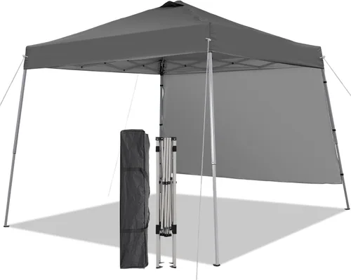 Miniatura 17 de Carpa con Toldo, Toldo Emergente de 10 x 10 Pies, Carpa Instantánea para Exteriores con Patas Inclinadas y Bolsa de Transporte, Refugio de Cenador