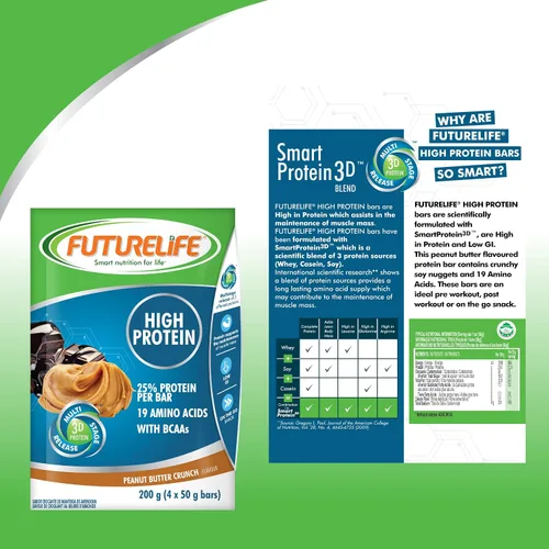 Miniatura 2 de FUTURELIFE Barras inteligentes Barra alta en proteínas y Lite Barra de 1.76 onzas por barra 25% de proteína por barra 19 aminoácidos