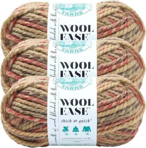Miniatura 126 de Lion Brand Yarn - Ovillo de lana Wool-Ease Thick & Quick color fuerza aérea
