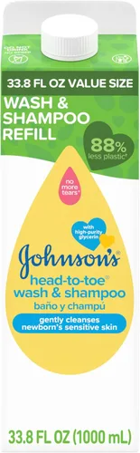 Johnson's Baby Jabón y Champú Suave de la Cabeza a los Pies para Bebé, Sin Lágrimas y Hipoalergénico para Piel y Cabello Sensible del Recién Nacido,