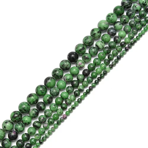 Miniatura 5 de JM Design Rubí Zoisite Cuentas redondas lisas 0.157 in 15.5" Hebra para la fabricación de joyas