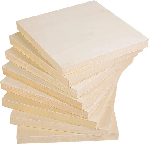 Miniatura 4 de ADXCO Paquete de 8 Paneles de Madera de 8 x 8 Pulgadas Lienzo de Madera Sin Terminar Tableros de Panel de Madera para Pintar, Verter, Uso Artístico