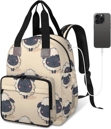 Miniatura 12 de Animal Cow Print Diaper Bag Backpack for Travel, Waterproof Diaper Bag with Insulated Bottle Pockets & USB Port, Large Capacity Baby Bag for Moms &