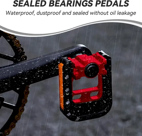 Miniatura 5 de KABON Pedales de bicicleta plegables, pedales plegables de bicicleta con aluminio, pedales de ciclismo antideslizantes universales de 9/16 pulgadas