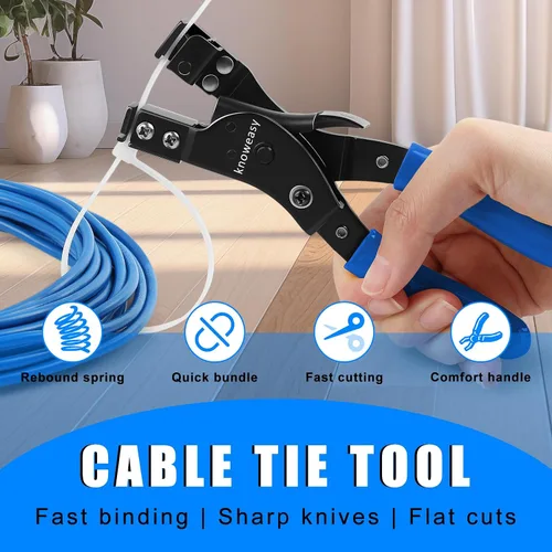Miniatura 3 de Herramienta de bridas de cables Knoweasy y herramienta de atadura de cables para bridas de cables de plástico o nylon