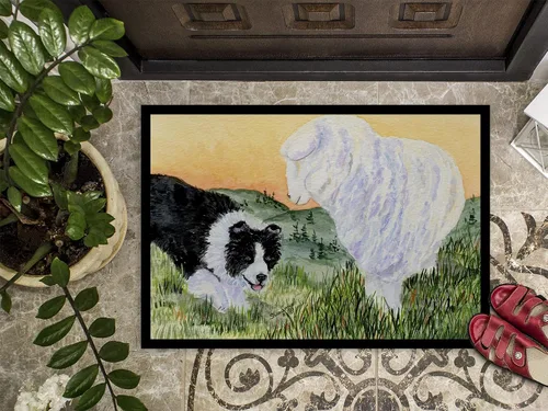 Miniatura 3 de Caroline's Treasures SS8103MAT Border Collie - Tapete para interiores o exteriores, 18 x 27 pulgadas, 27 pulgadas de largo x 18 pulgadas de ancho