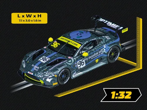 Miniatura 2 de Carrera 27696 Aston Martin Vantage GT3 Optimum Motorsport No.96 Escala 1:32 Ranura analógica Coche Carreras Vehículo Evolución Slot Car Race Pistas