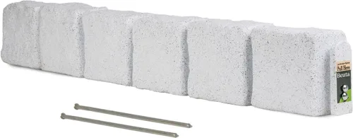 Miniatura 24 de Beuta Borde de Paisaje Borde de Jardín Bloques de Piedra Artificial para Bordes de Césped, Macizos de Flores y Bordes de Patio – Paquete de 4