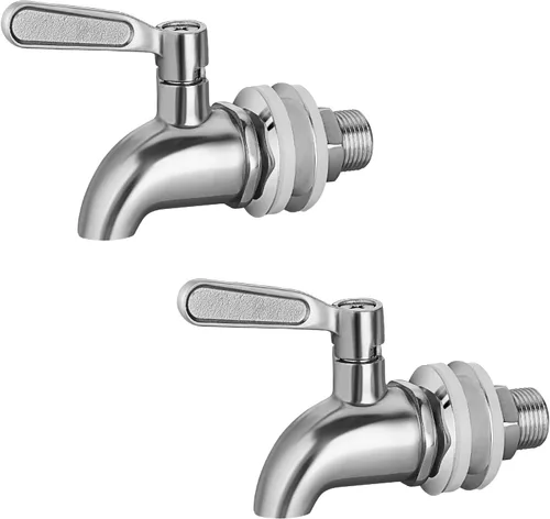 Miniatura 11 de BTSKY Grifo de repuesto para dispensador de bebidas de acero inoxidable que se adapta a apertura de 0.630 in (5/8 pulgadas), grifo de repuesto sin