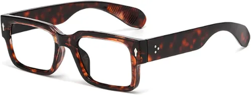 Miniatura 9 de Breaksun Lentes rectangulares para hombres y mujeres, anteojos cuadrados de luz azul, montura gruesa, lentes negros
